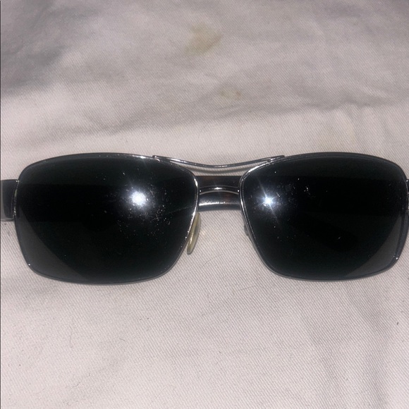 Prada Black Rectangular Sunglasses - Picture 1 of 4
